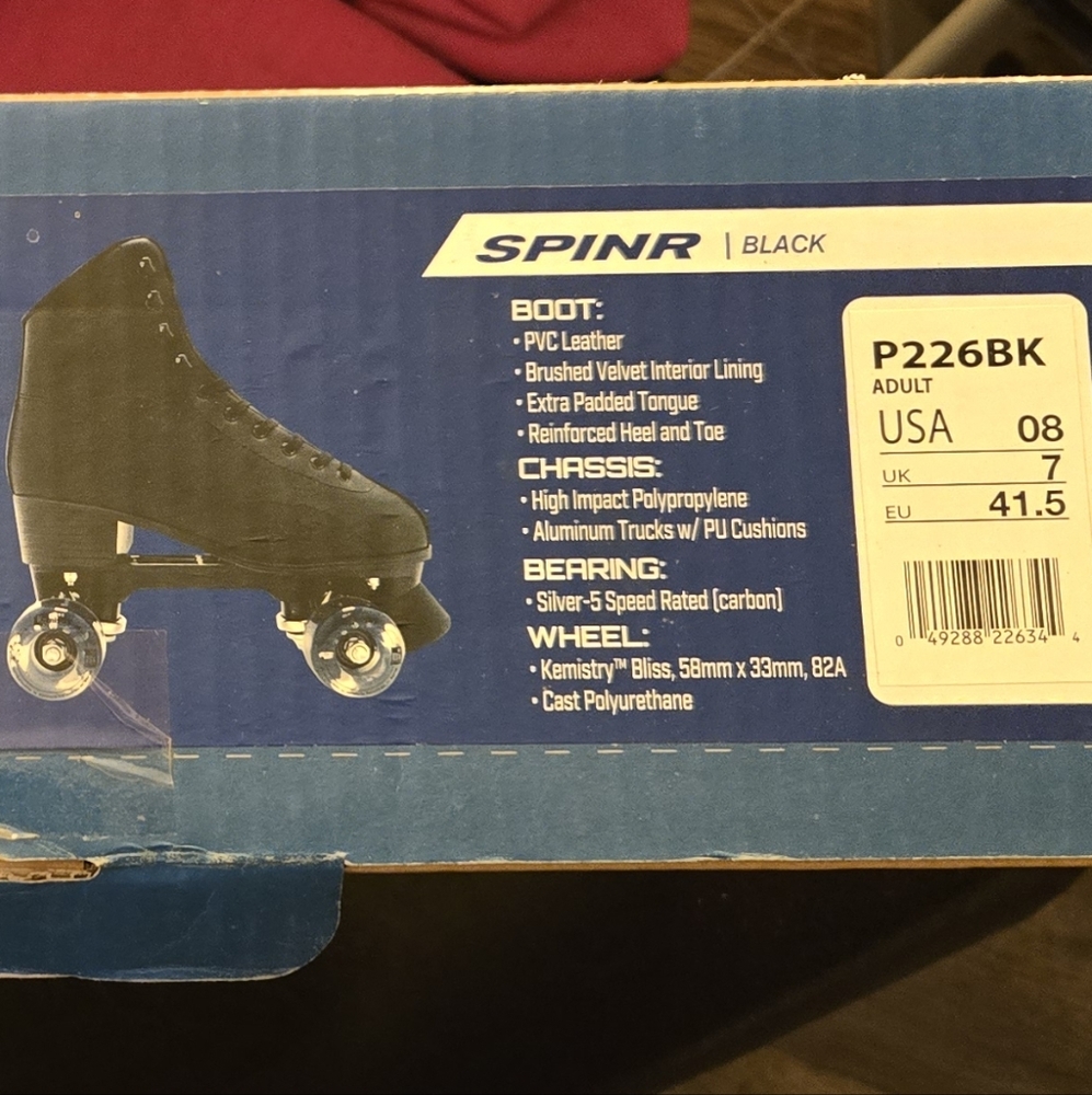 PACER SPINR Black Roller Skates